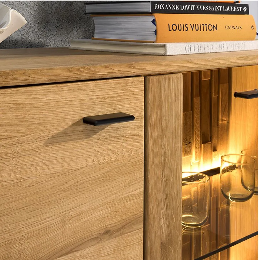 Buffet en chêne naturel avec LED collection Florenza