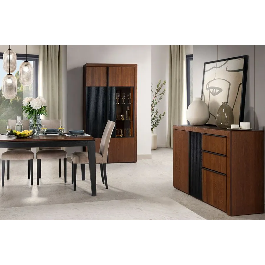 Buffet chêne foncé pour salle à manger collection Milano
