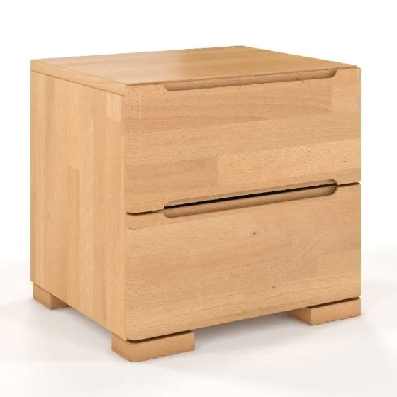 Chevet en bois massif 2 tiroirs collection NOTTE