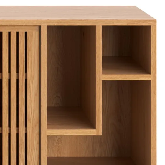Buffet chêne massif design avec espaces de rangement collection CONTI