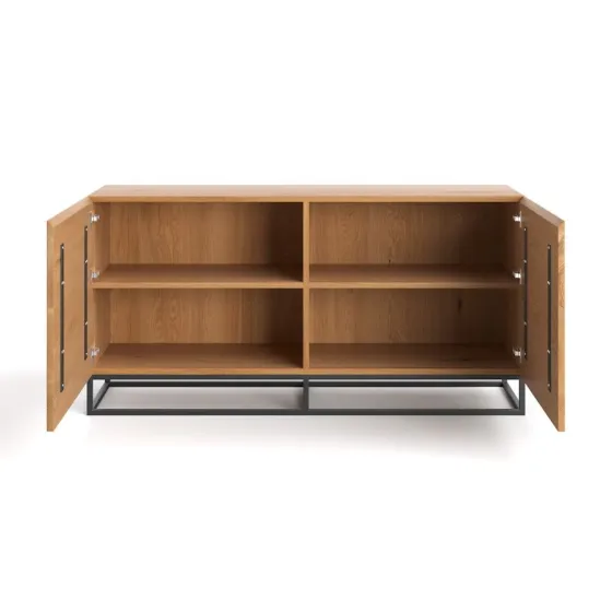 Buffet chêne massif 4 niches de rangement collection Edge