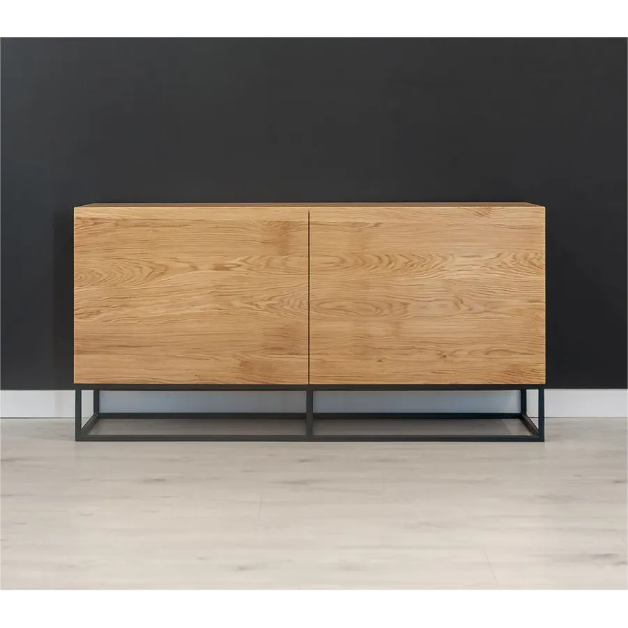 Buffet chêne massif moderne 2 portes collection Edge