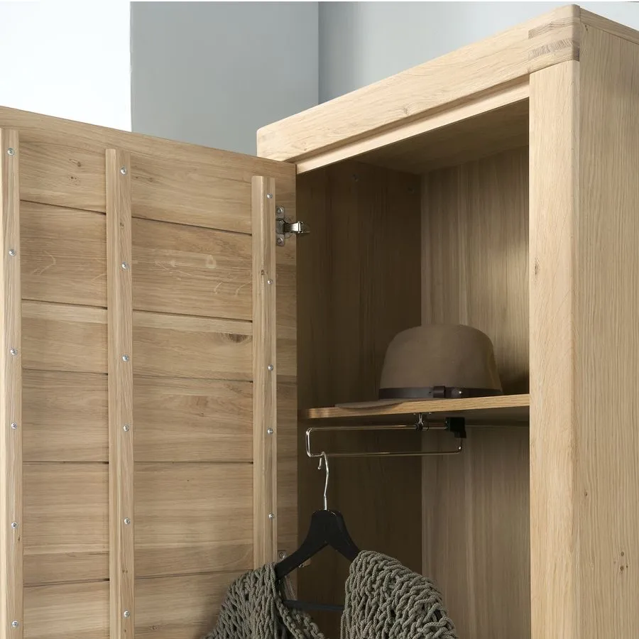Armoire en bois 1 porte avec étagère de rangement collection MILO