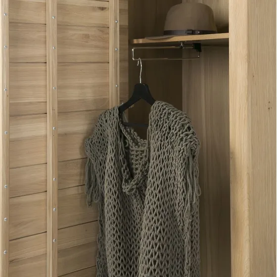 Armoire en bois 1 porte avec penderie collection MILO
