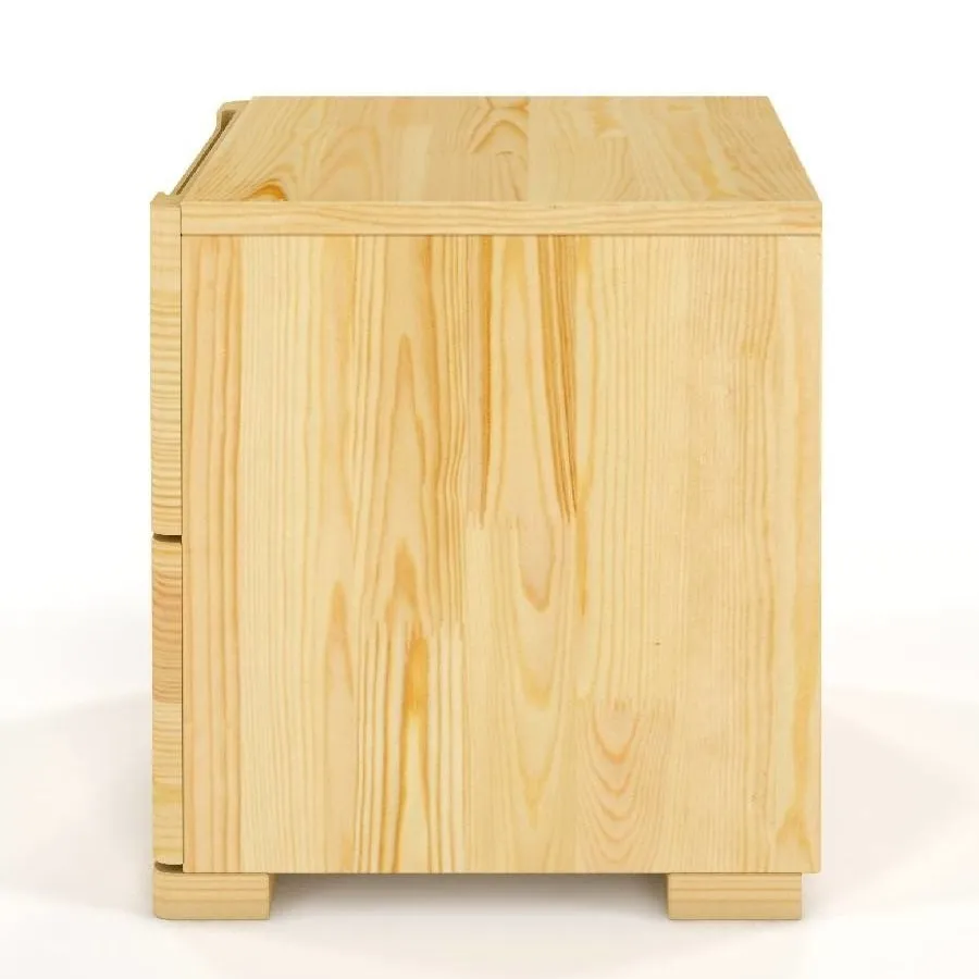 Chevet pin naturel 2 tiroirs collection NOTTE