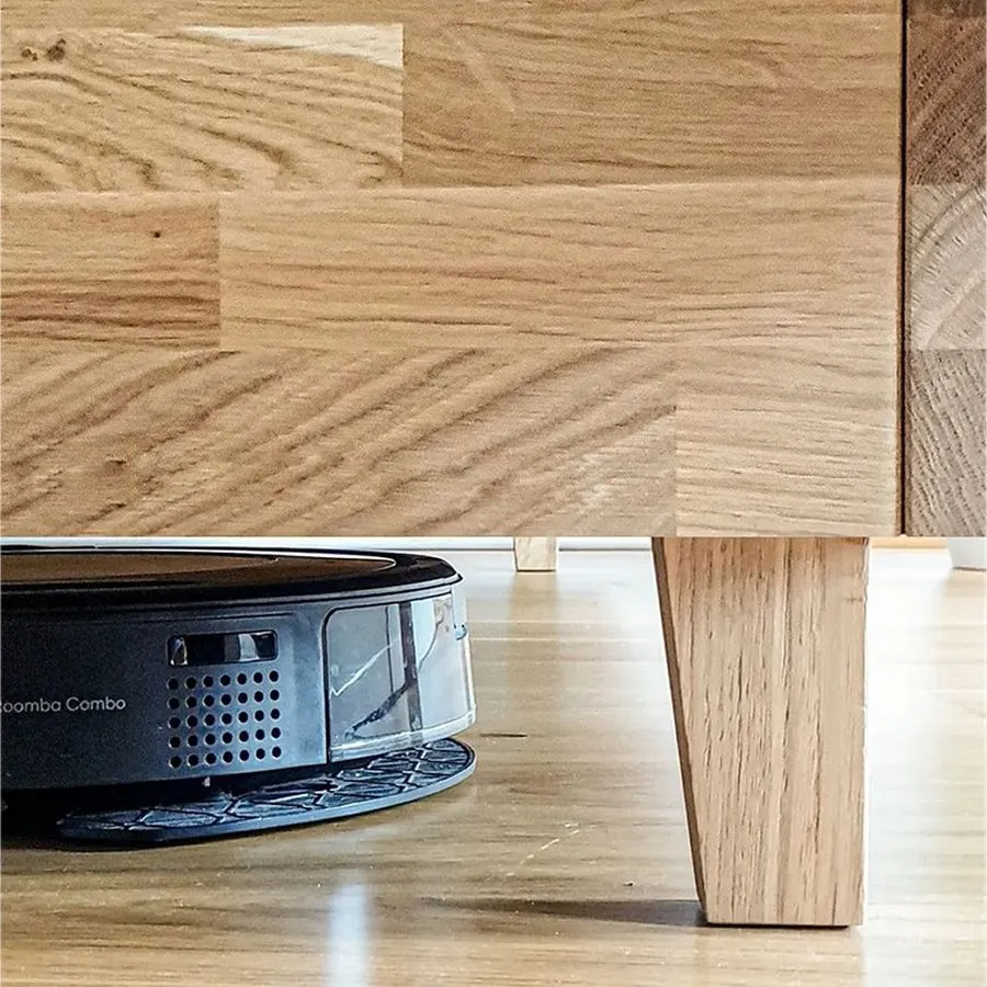 Lit coffre avec pieds en bois collection Frame