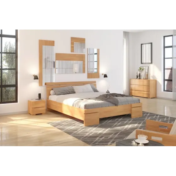 Chevet en bois massif 2 tiroirs pour lit adulte collection NOTTE