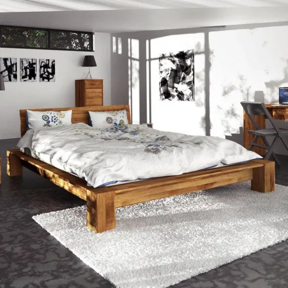 Lit chêne 180x200 collection Allure