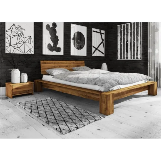 Lit chêne 140x190 collection Allure
