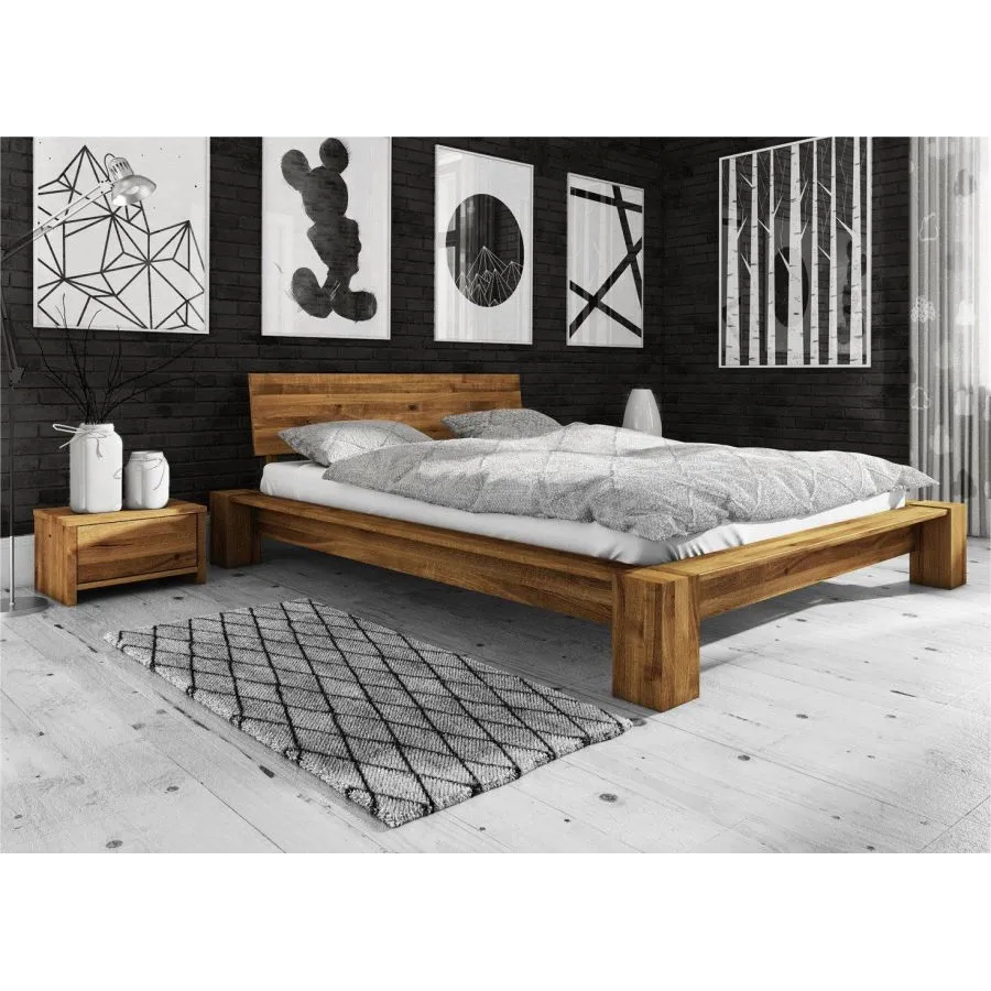 Lit chêne 140x190 collection Allure