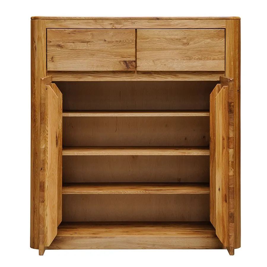 Meuble chaussure bois avec espaces de rangement collection Oslo