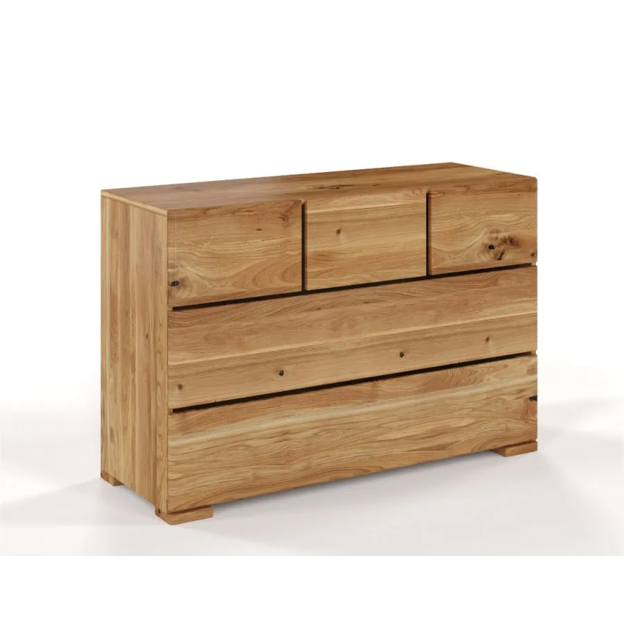 Commode bois chêne massif chambre adulte Nicea
