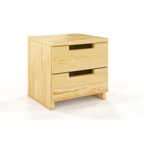 Table de chevet pin massif 2 tiroirs collection ZENNO