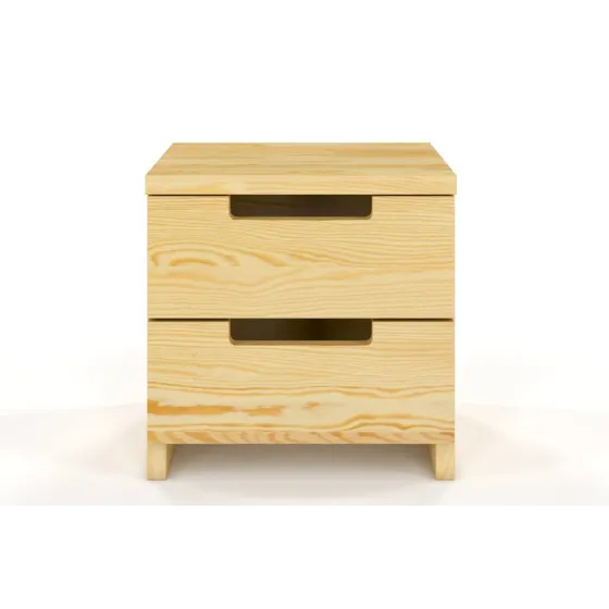 Table de chevet pin naturel 2 tiroirs collection ZENNO