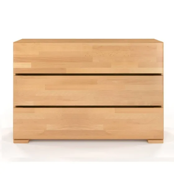 Commode 3 tiroirs en bois naturel collection MODERNA
