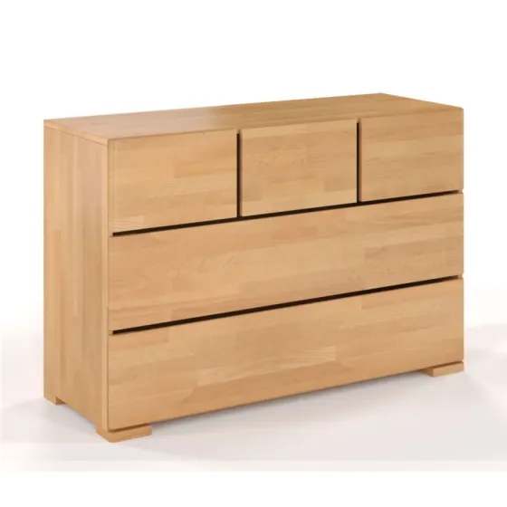commodes bois naturel 5 tiroirs collection MODERNA