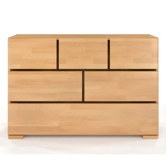 Commode en bois massif 6 tiroirs collection MODERNA