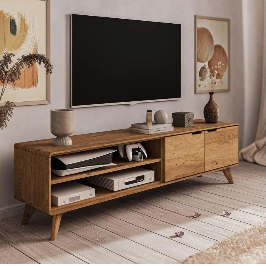 Meuble télé 180 cm bois massif collection SVEN