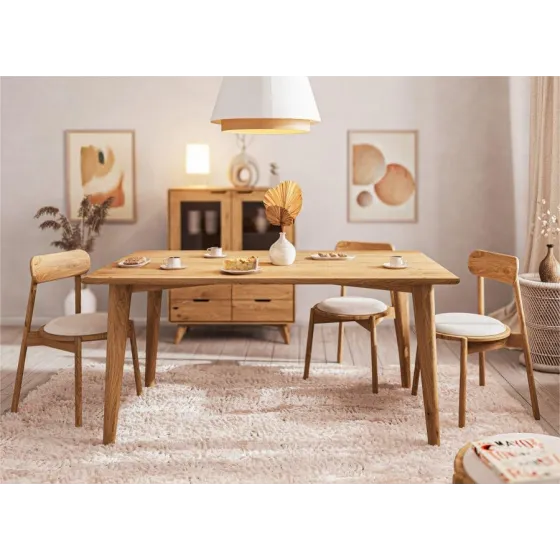 Table en chêne massif extensible collection SVEN
