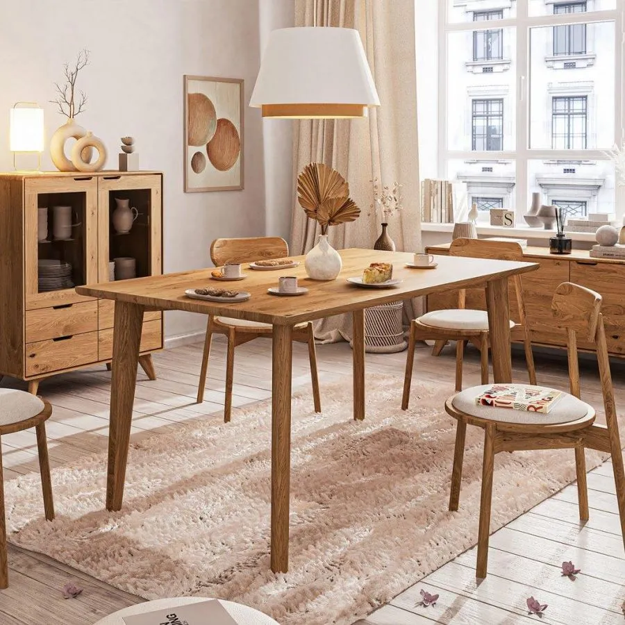 Table bois extensible pour salon collection SVEN