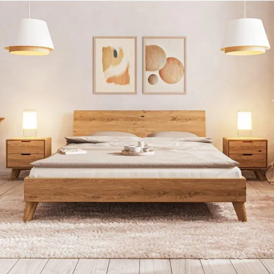 Lit chêne 160x200 collection Sven