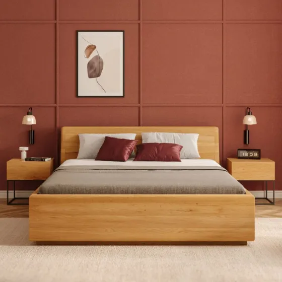 Lit coffre bois design collection MEZZO