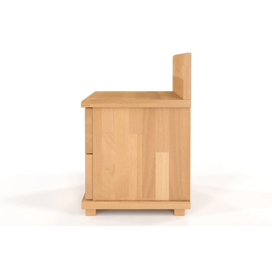Table de chevet bois naturel 2 tiroirs collection MODENA