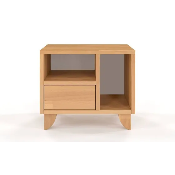 Table de chevet en bois avec rangements KIRU