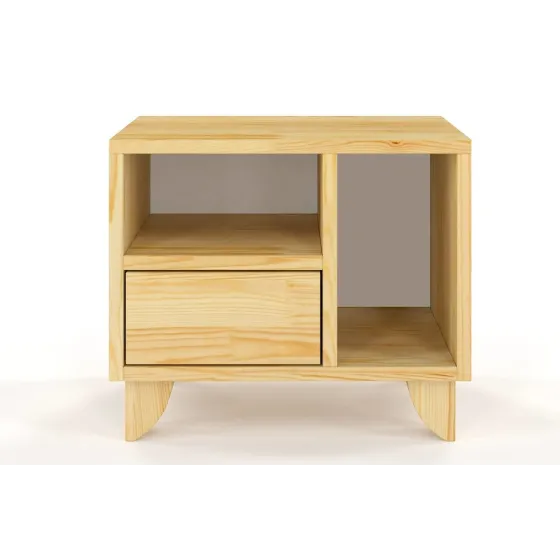 Table de chevet en pin naturel collection KIRU