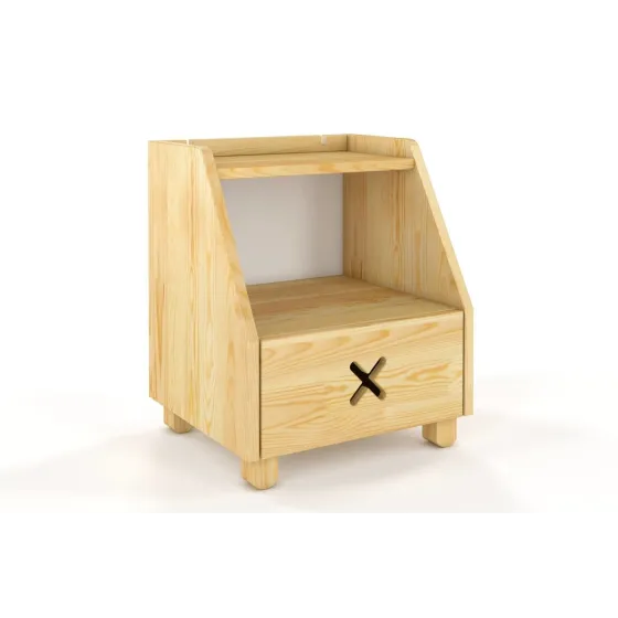 Table de chevet pin naturel 1 tiroir collection NIKO