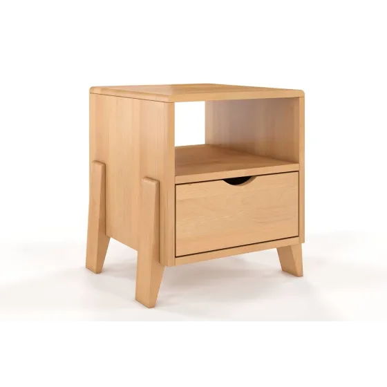 Table de nuit en bois finition naturel collection NINA