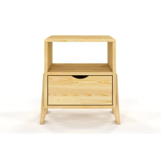 Table de chevet pin naturel 1 tiroir collection NINA