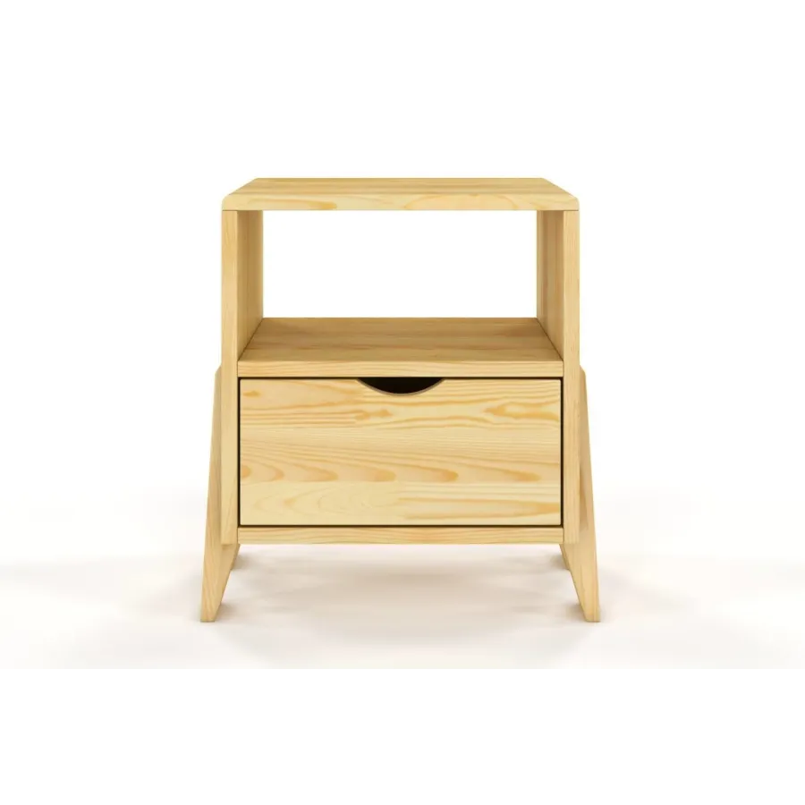 Table de chevet pin naturel 1 tiroir collection NINA