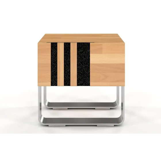 Table de chevet en bois et métal collection BELLEVUE