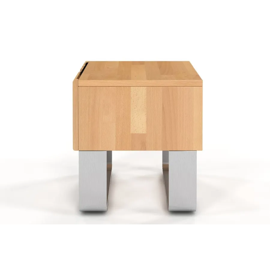Table de chevet bois et pieds métal collection BELLEVUE