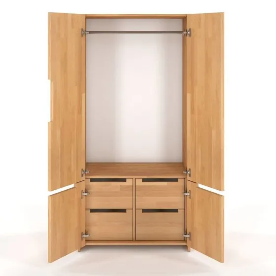 Armoire-dressing en bois avec 4 portes collection BORGAl