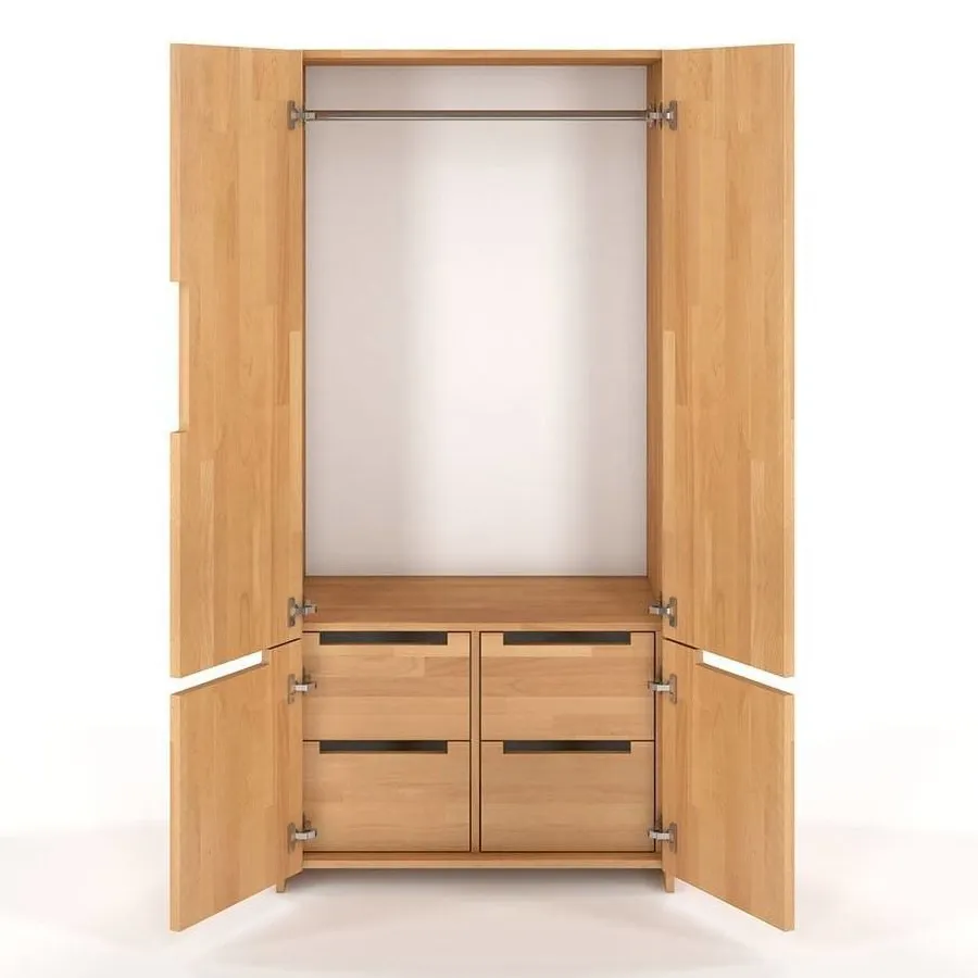 Armoire-dressing en bois avec 4 portes collection BORGAl
