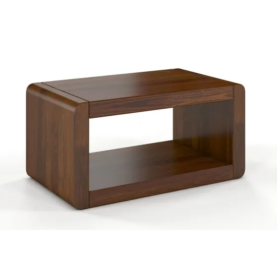 Chevet en pin noyer avec 1 niche de rangement collection SLATE