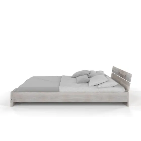 Lit chêne massif blanchi 160x200 collection INDIGO