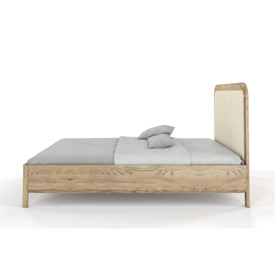 Lit en chêne massif 140x190 brossé collection VERDE
