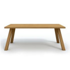 Table à Manger en Bois Chêne Massif pour Salon, Cuisine, Séjour