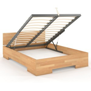 Lit coffre en bois massif